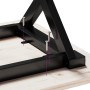 Mesa de centro marco X madera maciza pino y acero 60x60x40 cm von , Küchen- und Esstische - Ref: Foro24-3282682, Preis: 65,45...