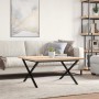 Mesa de centro marco X madera maciza pino y acero 90x90x45,5 cm von , Küchen- und Esstische - Ref: Foro24-3282753, Preis: 99,...