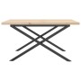 Mesa de centro marco X madera maciza pino y acero 90x90x45,5 cm von , Küchen- und Esstische - Ref: Foro24-3282753, Preis: 99,...