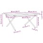 Mesa de centro marco X madera maciza pino y acero 90x90x45,5 cm von , Küchen- und Esstische - Ref: Foro24-3282753, Preis: 99,...