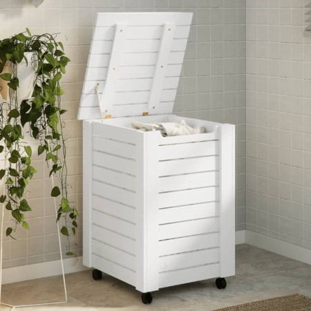 Cesta ropa sucia con ruedas RANA madera pino blanca 45x45x64 cm von , Wäschekörbe - Ref: Foro24-4002326, Preis: 99,81 €, Raba...