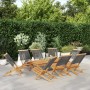 Sillas de jardín plegables 8 uds madera maciza acacia gris de , Sillas de jardín - Ref: Foro24-3214633, Precio: 469,93 €