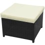 Set de sofás de jardín 8 piezas y cojines ratán sintético negro de , Conjuntos de jardín - Ref: Foro24-42995, Precio: 749,78 €