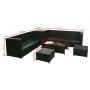 Set de sofás de jardín 8 piezas y cojines ratán sintético negro de , Conjuntos de jardín - Ref: Foro24-42995, Precio: 740,82 ...