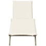 Tumbona con cojín ratán sintético beige de , Tumbonas - Ref: Foro24-4002705, Precio: 143,57 €, Descuento: %