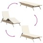 Tumbona con cojín ratán sintético beige de , Tumbonas - Ref: Foro24-4002705, Precio: 143,57 €, Descuento: %