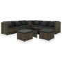 Set de sofás de jardín 8 piezas y cojines ratán sintético gris by , Garden sets - Ref: Foro24-313136, Price: 759,25 €, Discou...