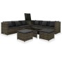 Set de sofás de jardín 8 piezas y cojines ratán sintético gris by , Garden sets - Ref: Foro24-313136, Price: 759,25 €, Discou...