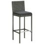 Taburetes altos de jardín cojines 4 uds ratán sintético gris by , Garden chairs - Ref: Foro24-316671, Price: 347,33 €, Discou...