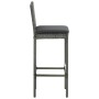 Taburetes altos de jardín cojines 4 uds ratán sintético gris by , Garden chairs - Ref: Foro24-316671, Price: 347,33 €, Discou...
