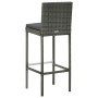 Taburetes altos de jardín cojines 4 uds ratán sintético gris by , Garden chairs - Ref: Foro24-316671, Price: 347,33 €, Discou...