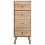 Cómoda de madera maciza de teca 40x30x100 cm von , Schubladen - Ref: Foro24-340736, Preis: 227,17 €, Rabatt: %