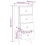 Cómoda de madera maciza de teca 40x30x100 cm von , Schubladen - Ref: Foro24-340736, Preis: 227,17 €, Rabatt: %