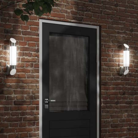 Apliques de exterior 2 unidades acero inoxidable plateado de , Iluminación de exterior - Ref: Foro24-4006293, Precio: 50,09 €...