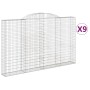 Cestas de gaviones 9 uds forma de arco hierro 300x30x180/200 cm von , Töpfe und Pflanzgefäße - Ref: Foro24-3146600, Preis: 1,...