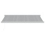 Toldo retráctil aluminio y tela gris antracita y blanco 4,5x3 m de , Toldos - Ref: Foro24-3216126, Precio: 485,51 €, Descuent...