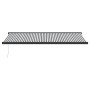 Toldo retráctil aluminio y tela gris antracita y blanco 5x3 m by , Awnings - Ref: Foro24-3216132, Price: 632,32 €, Discount: %