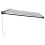 Toldo retráctil aluminio y tela gris antracita y blanco 5x3 m by , Awnings - Ref: Foro24-3216132, Price: 632,32 €, Discount: %