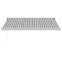 Toldo retráctil aluminio y tela antracita y blanco 3,5x2,5 m de , Toldos - Ref: Foro24-3216124, Precio: 816,53 €, Descuento: %