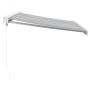 Toldo retráctil aluminio y tela antracita y blanco 3,5x2,5 m de , Toldos - Ref: Foro24-3216124, Precio: 816,53 €, Descuento: %