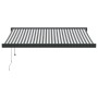 Toldo retráctil aluminio y tela antracita y blanco 3,5x2,5 m von , Markisen - Ref: Foro24-3216139, Preis: 661,81 €, Rabatt: %