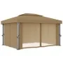 Gazebo with gray taupe aluminum curtain 4x3 m by vidaXL, Tents and gazebos - Ref: Foro24-3067050, Price: 528,54 €, Discount: %