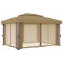 Gazebo with gray taupe aluminum curtain 4x3 m by vidaXL, Tents and gazebos - Ref: Foro24-3067050, Price: 518,34 €, Discount: %