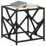 Mesa de centro de acero y tapa vidrio transparente 40x40x41 cm by , Coffee table - Ref: Foro24-845990, Price: 37,80 €, Discou...