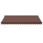 Toldo retráctil manual con luces LED marrón 450x350 cm by , Awnings - Ref: Foro24-3215408, Price: 408,73 €, Discount: %