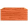 Jardinera de madera maciza de pino marrón cera 110x110x46 cm von , Töpfe und Pflanzgefäße - Ref: Foro24-3282436, Preis: 244,6...