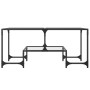 Mesa de centro superficie de vidrio acero 98,5x50x45 cm by , Coffee table - Ref: Foro24-846014, Price: 54,49 €, Discount: %