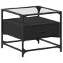 Mesa de centro superficie de vidrio acero negro 50x50x45 cm de , Mesas de centro - Ref: Foro24-846049, Precio: 67,65 €, Descu...