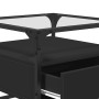 Mesa de centro superficie de vidrio acero negro 50x50x45 cm de , Mesas de centro - Ref: Foro24-846049, Precio: 67,65 €, Descu...