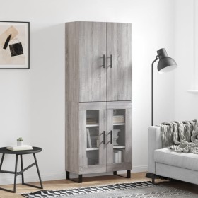 Aparador alto madera contrachapada gris sonoma 69,5x34x180 cm von , Sideboards - Ref: Foro24-3195761, Preis: 154,70 €, Rabatt: %