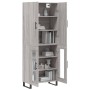 Aparador alto madera contrachapada gris sonoma 69,5x34x180 cm de , Aparadores - Ref: Foro24-3195761, Precio: 161,75 €, Descue...