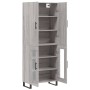 Aparador alto madera contrachapada gris sonoma 69,5x34x180 cm de , Aparadores - Ref: Foro24-3195761, Precio: 161,75 €, Descue...