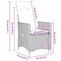 Set de mesa y sillas de jardín 11 pzs y cojines ratán PE marrón by , Garden sets - Ref: Foro24-3277245, Price: 1,00 €, Discou...