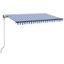 Toldo automático LED sensor de viento azul y blanco 300x250 cm von , Markisen - Ref: Foro24-3069071, Preis: 476,01 €, Rabatt: %
