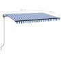 Toldo automático LED sensor de viento azul y blanco 300x250 cm von , Markisen - Ref: Foro24-3069071, Preis: 476,01 €, Rabatt: %