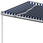 Toldo de pie automático azul y blanco 450x350 cm by , Awnings - Ref: Foro24-3069846, Price: 631,38 €, Discount: %
