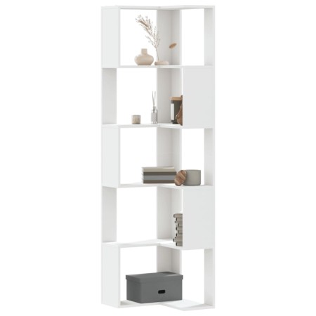 Estantería de esquina 5 niveles madera blanco 50x50x179 cm by , Bookcases and shelves - Ref: Foro24-852582, Price: 88,15 €, D...