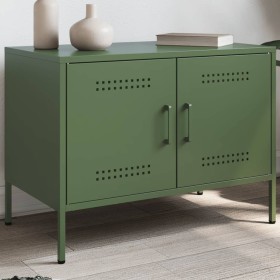 Mueble de TV de acero verde oliva 68x39x50,5 cm von , TV-Möbel - Ref: Foro24-842942, Preis: 78,03 €, Rabatt: %