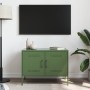 Mueble de TV de acero verde oliva 68x39x50,5 cm by , TV Furniture - Ref: Foro24-842942, Price: 78,92 €, Discount: %