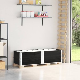 Collares de palets 2 uds madera maciza de pino negro 1050x50 cm by , Loading platforms and pallets - Ref: Foro24-4010298, Pri...