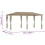 Cenador con cubiertas de postes taupe 2,98x5,3x2,59 m 160 g/m² by , Tents and gazebos - Ref: Foro24-313618, Price: 286,38 €, ...