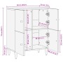 Armario auxiliar madera maciza de mango 60x33x75 cm de , Aparadores - Ref: Foro24-358310, Precio: 152,99 €, Descuento: %