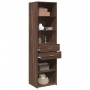 Aparador de madera de ingeniería marrón roble 50x42,5x185 cm by , Sideboards - Ref: Foro24-3281461, Price: 136,81 €, Discount: %