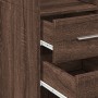 Aparador de madera de ingeniería marrón roble 50x42,5x185 cm by , Sideboards - Ref: Foro24-3281461, Price: 136,81 €, Discount: %