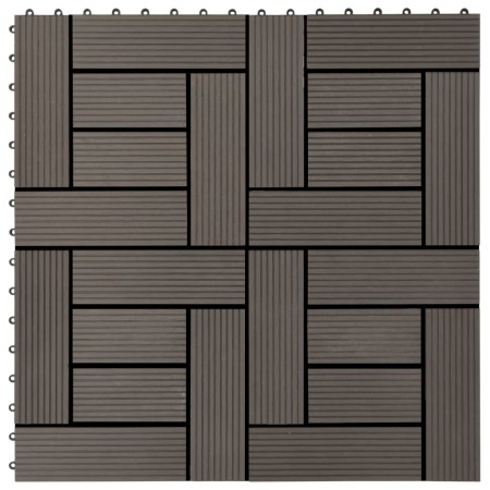 Baldosas de porche de WPC 30x30 cm 1 m² marrón oscuro 11 uds von , Böden und Teppiche - Ref: Foro24-45028, Preis: 62,68 €, Ra...
