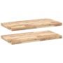 Estantes flotantes 2 uds madera acacia sin tratar 80x40x4 cm von , Regale und Regale - Ref: Foro24-3279476, Preis: 126,83 €, ...